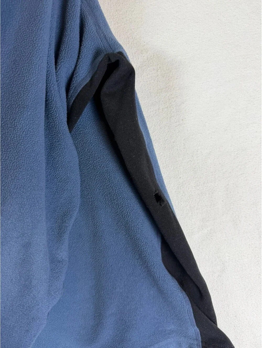 Vintage The North Face Mens XL Quarter Zip Fleece Pullover Jacket Blue -Flaw